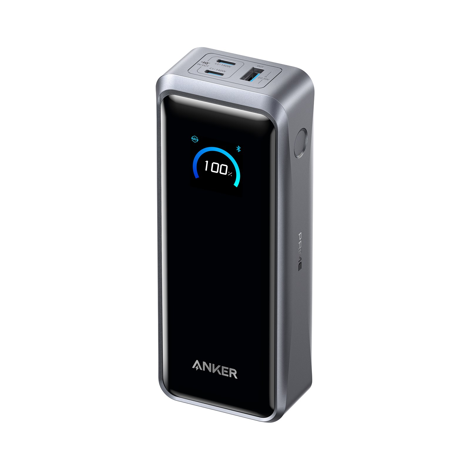 Official studio packshot of Anker Prime A110A 26K power bank on white background