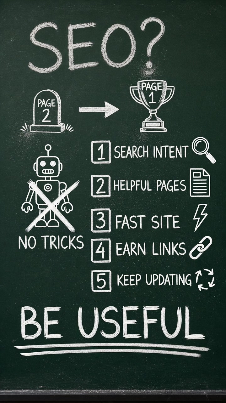 How SEO Actually Works: The Chalkboard Explainer for Melbourne Businesses